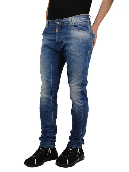 Cover Jeans Pantaloni de Bărbați din Jean în Croială Skinny Bleach Denim