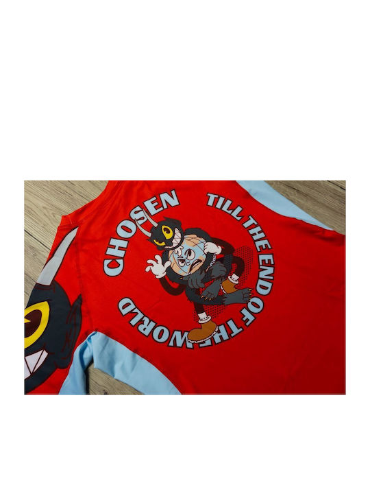 Chosen Herren Kurzärmlig T-Shirt CHRS123 für Jiu-Jitsu Rot