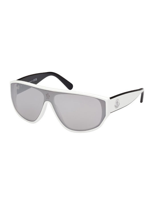 Moncler Sunglasses with White Plastic Frame and Gray Lens ML0260-21C