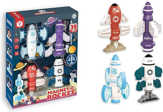Zita Toys Μαγνητικό Παιχνίδι Κατασκευών Magnetic Rockets για Παιδιά 3+ Ετών