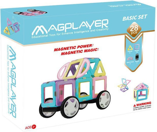 Magplayer Μαγνητικό Παιχνίδι Κατασκευών για Παιδιά 3+ Ετών