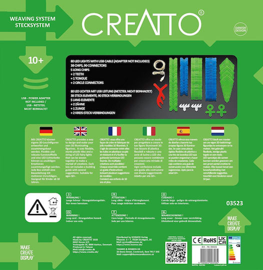 Kosmos Παιχνίδι Κατασκευών Πλαστικό Creatto Dragon 4 in1 για Παιδιά 10+ Ετών