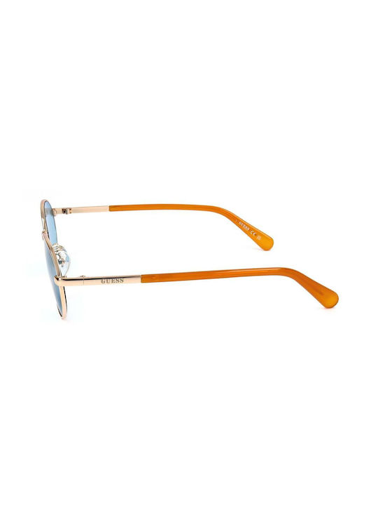 Guess Дамски Слънчеви очила с Златен Метален Рамка и Светлосин Леща GU8235 32V