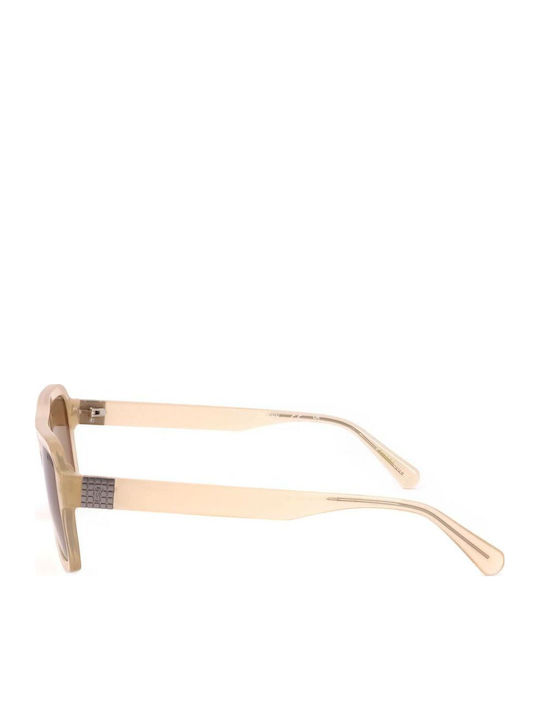 Guess Unisex Γυαλιά Ηλίου με Μπεζ Κοκκάλινο Σκελετό και Καφέ Φακό GU8259 57E