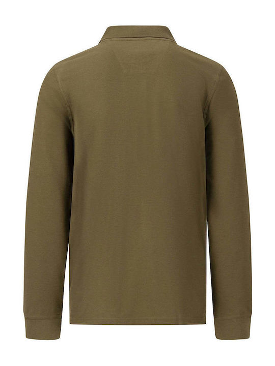 Fynch Hatton Men's Long Sleeve Blouse Polo Khaki