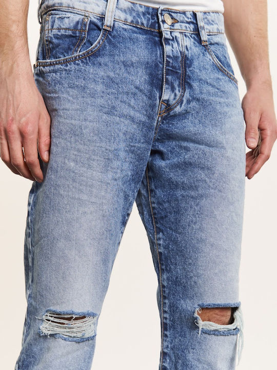 Edward Jeans Ανδρικό Παντελόνι Τζιν σε Ίσια Γραμμή Γαλάζιο