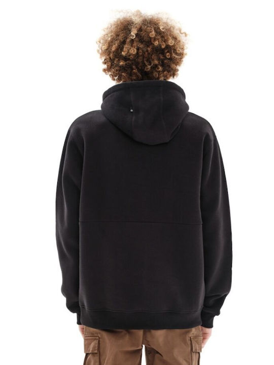 Emerson Herren Sweatshirt mit Kapuze Schwarz