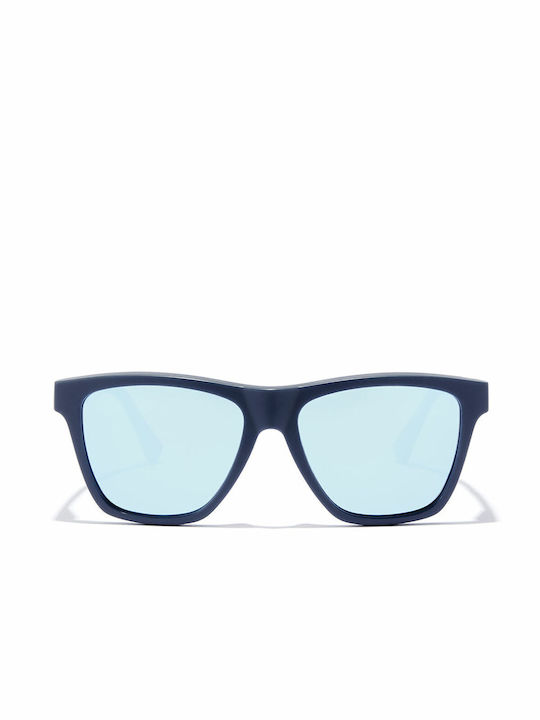 Hawkers One Ls Raw Sunglasses with Navy Blue Plastic Frame and Light Blue Polarized Lens