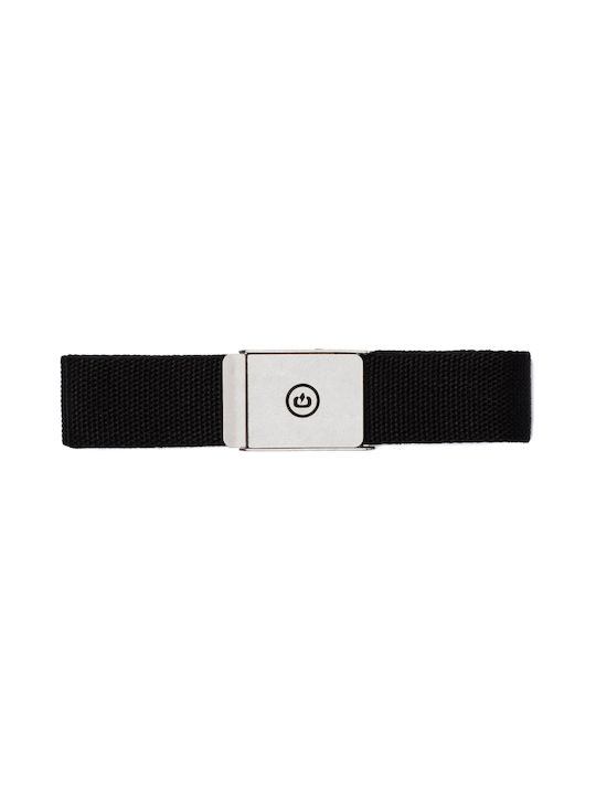 Elastic Men's Belt Fabric Webbing Belt Black