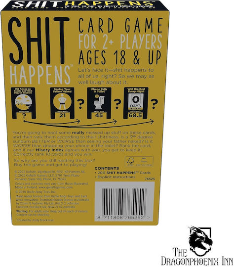 Joc de societate Shit Happens pentru 2+ jucători 18+ ani Goliath Games
