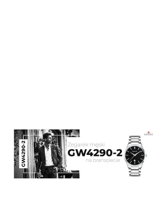 Giewont Men's Watch Battery with Silver Metal Bracelet