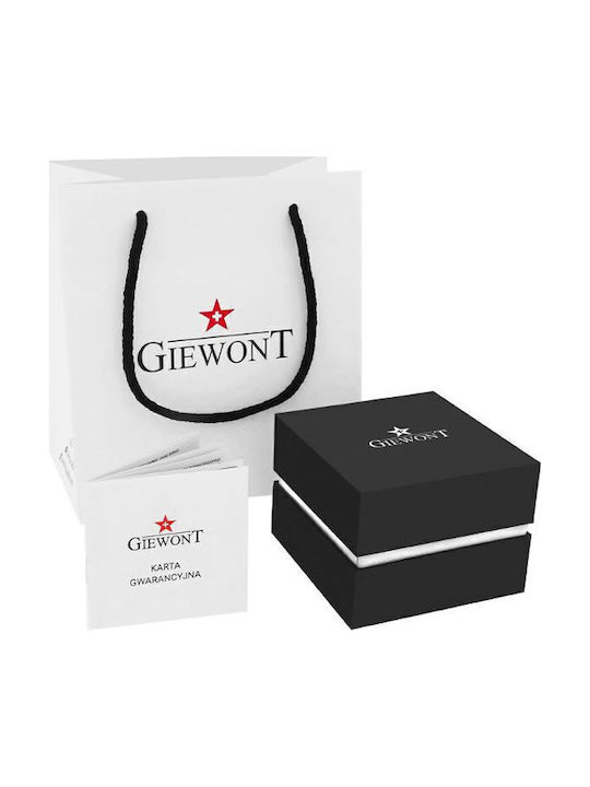 Giewont Herrenuhr Batterie mit Schwarz Metallarmband