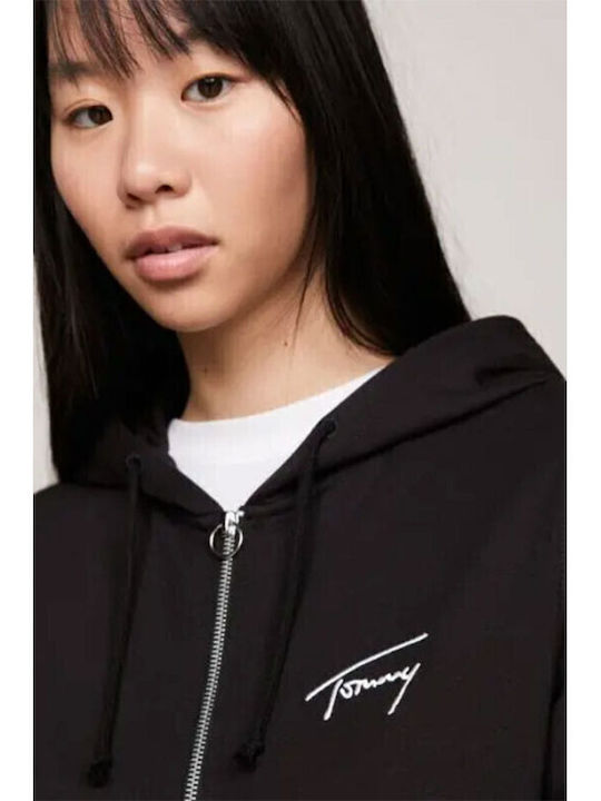 Women's Sweatshirt Jacket Hooded Black