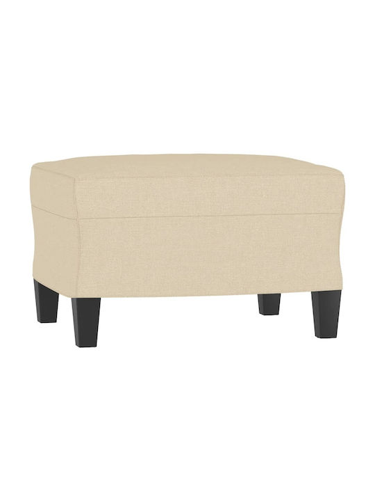 Sessel mit Fußhocker Cream 78x77x80cm