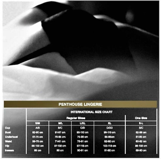 Penthouse Damen Sexy String mit Spitze Burgundisch