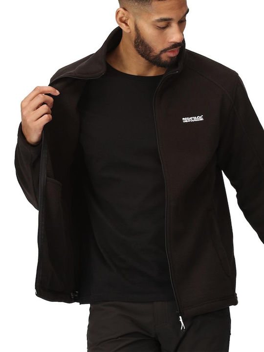 Cardigan Fleece pentru Bărbați Neagră