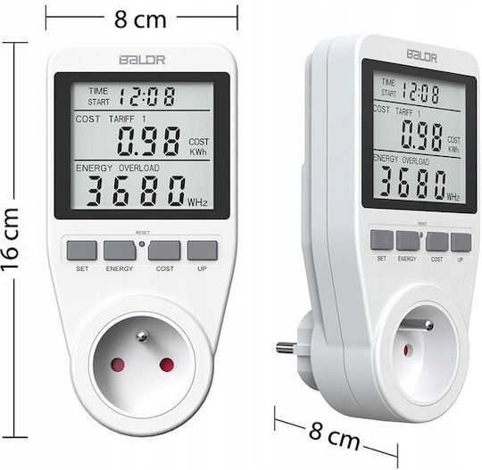 Berdsen Electrical Meter Sockets for Maximum Power up to 3.68kW BD-990-White