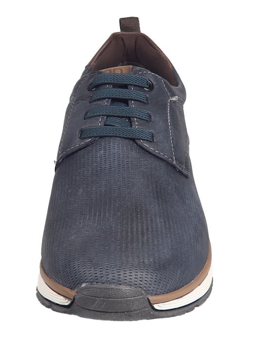 Leder Herren Freizeitschuhe Blau