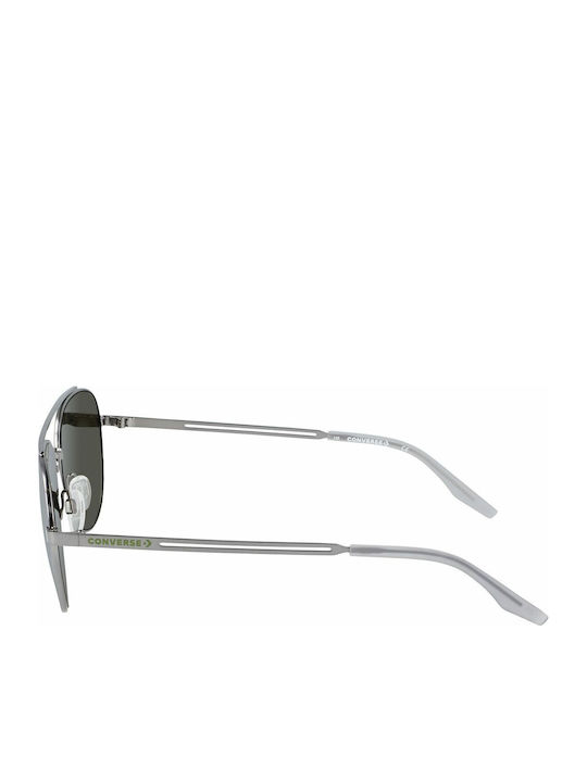 Converse Activate Unisex Sonnenbrille mit Silber Metall Gestell und Grün Linse