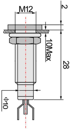 LED Anzeigelampe Gelbes 10 Stücke 02.011.0158
