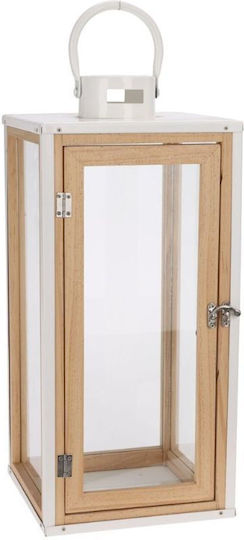 Koopman Laterne Hölzernes Weiß 14.5x14.5x30.5cm 1Stück
