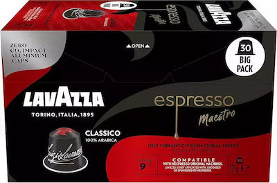 Café Cápsulas Aluminio Nespresso * Espresso Maestro Classico Lavazza 30 Un
