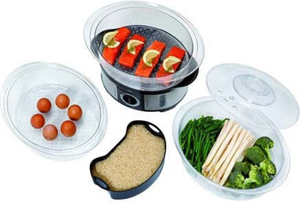 ETA Steampot 0134 90000 Food Steamer with 3 Steaming Decks 12lt