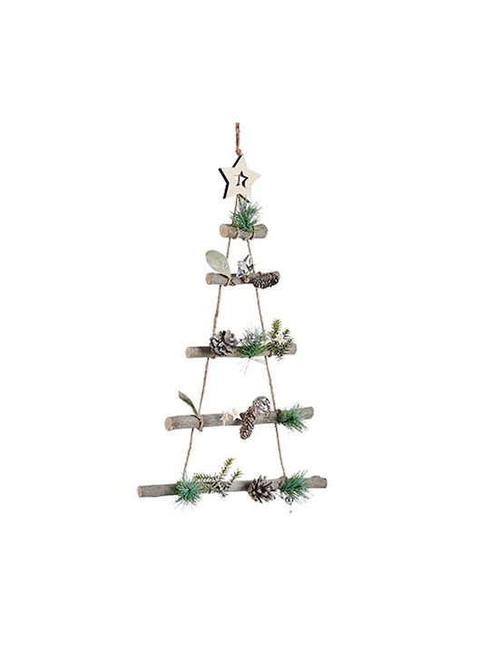 Hanging Ornament Tree Wooden Brown 5x34cm