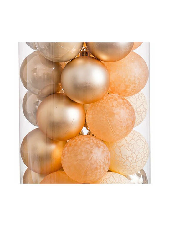 BigBuy Christmas Ball Ornament Gold 5cm 40pcs