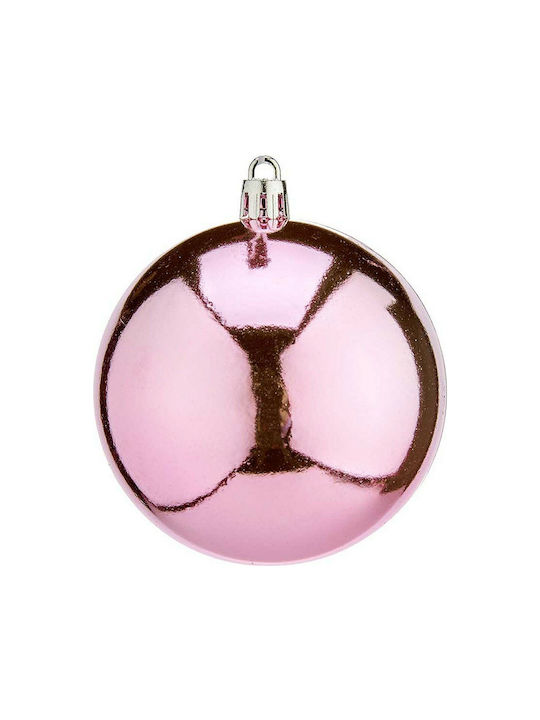 Krist+ Weihnachtshänger Kugel Ornament Plastik Rosa 8cm Set 16Stück