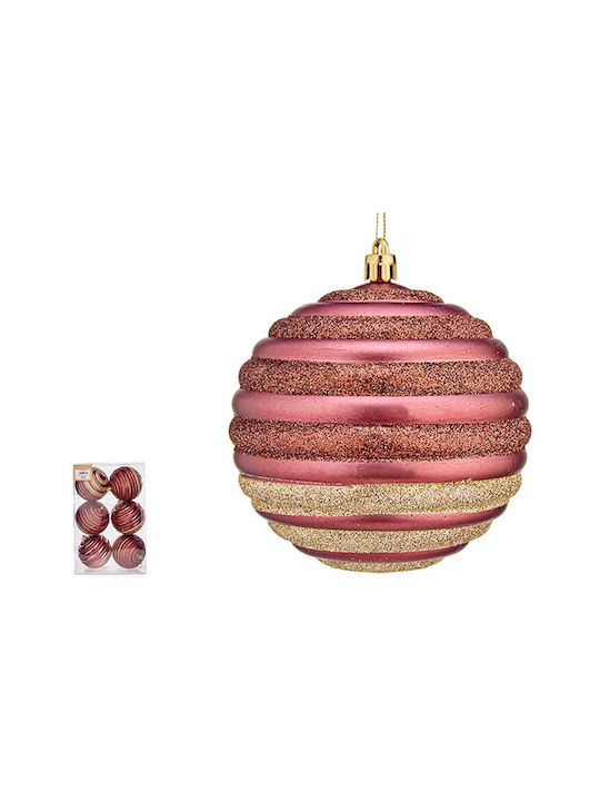 Krist+ Ornament de Crăciun Set Plastic Pink 11x10buc Set de 6buc