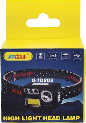 Andowl Rechargeable Headlamp LED Waterproof with Maximum Brightness 750lm