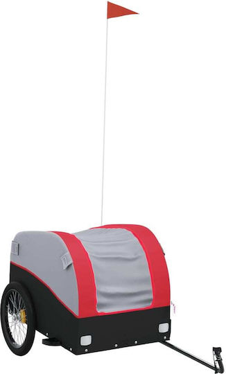 Vidaxl Bicycle Trailer Black Red 45 Kg Iron