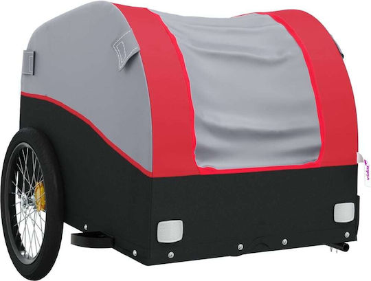 Vidaxl Bicycle Trailer Black Red 45 Kg Iron