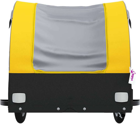 Vidaxl Bicycle Trailer Black Yellow 45 Kilograms Iron