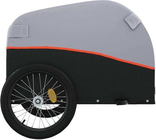 Vidaxl Bicycle Trailer Black Orange 45 Kg Iron