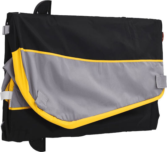 Vidaxl Bicycle Trailer Black Yellow 45 Kilograms Iron