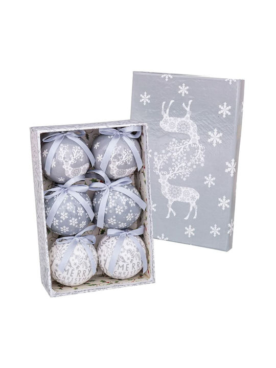 BigBuy Christmas Paper Ball Ornament White 7.5cm