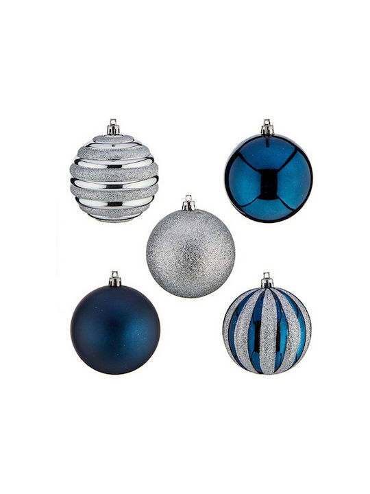 Krist+ Ornament de Crăciun Set Plastic Blue 8buc Set de 4buc