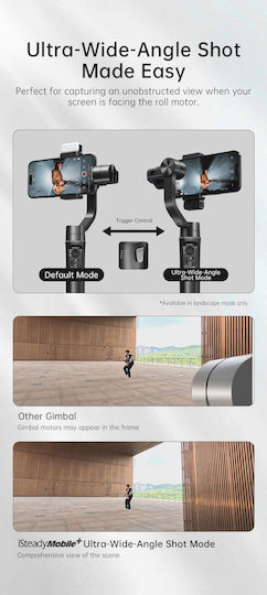 Hohem iSteady Mobile+ Kit Phone Gimbal with 3 Axis Stabilization and 13 Operating Hours Black