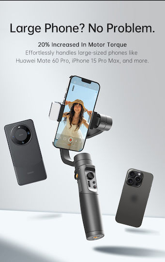 Hohem iSteady Mobile+ Kit Phone Gimbal with 3 Axis Stabilization and 13 Operating Hours Black