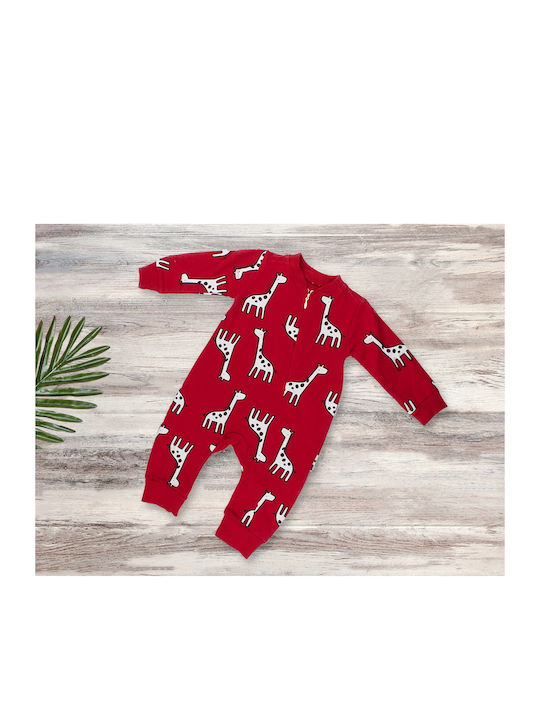 Babydom Baby Bodysuit Long-Sleeved RED