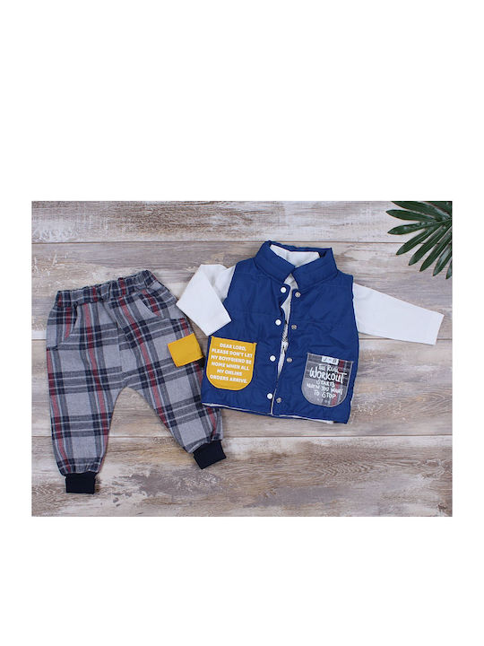 Babydom Kids Set with Pants Winter 2pcs Blue.