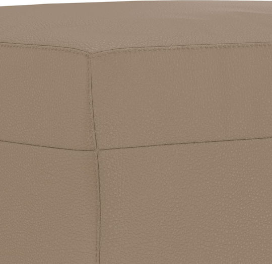 Living Room Furniture Set 2-Seater & 2-Seater & Stool Cappuccino