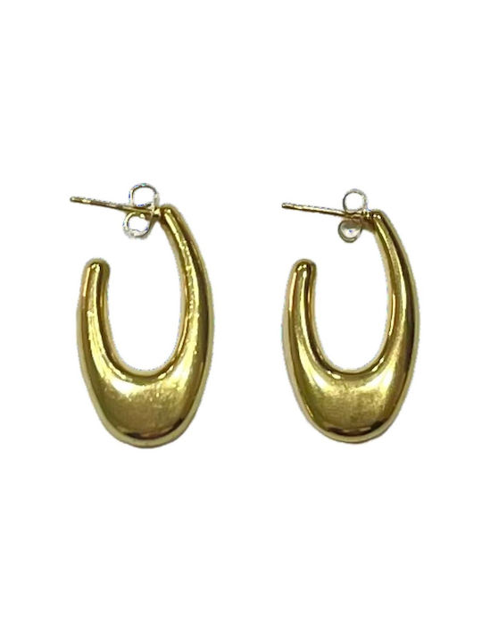 Tatu Moyo Earrings Hoops made of Steel Gold Plated