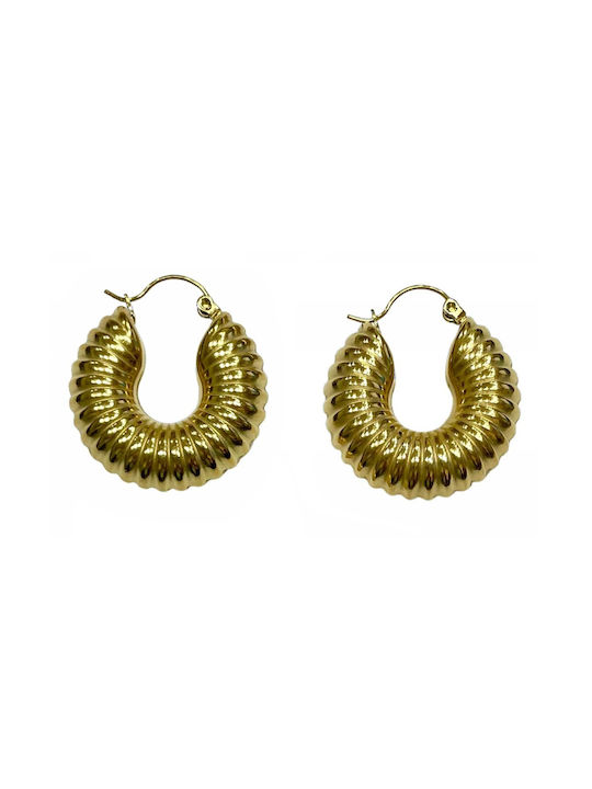 Tatu Moyo Earrings Hoops made of Steel Gold Plated