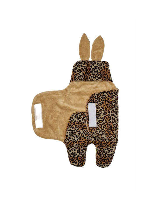 Bebecix Winter Schlafsack mit Füßen LEOPARD COFFEE