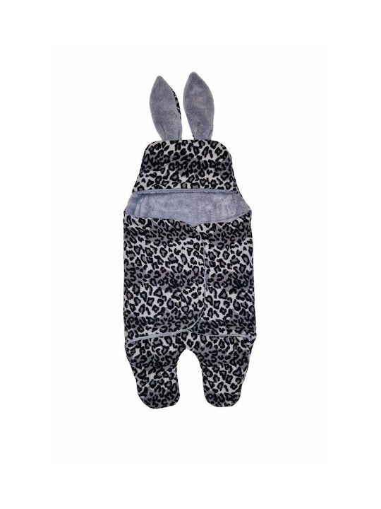 Bebecix Iarna Sac de dormit cu picioare LEOPARD GREY
