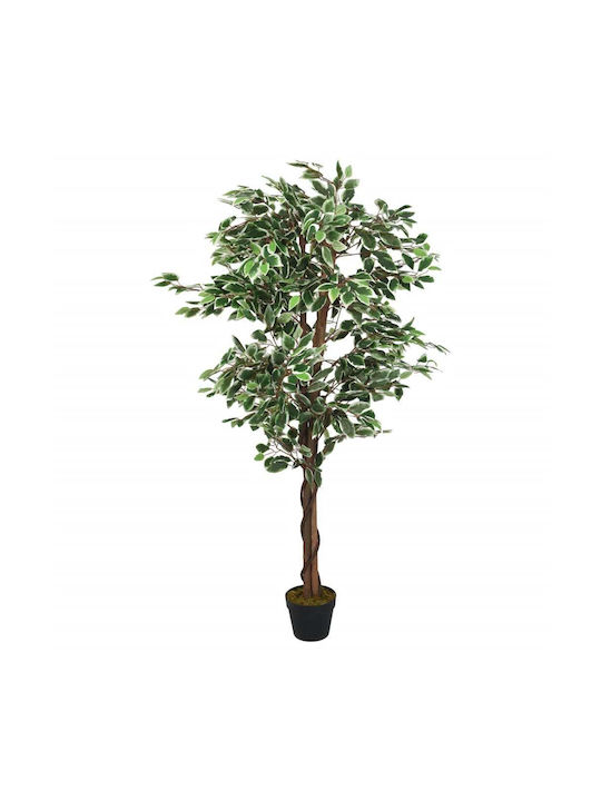 vidaXL Künstliche Pflanze in Blumentopf Ficus Lyrata Grün 80cm 1Stück