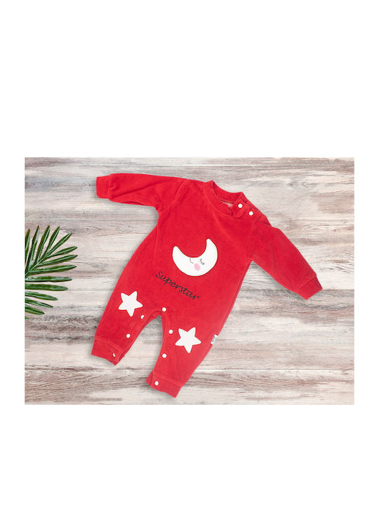 Babydom Baby Bodysuit Set Velvet RED